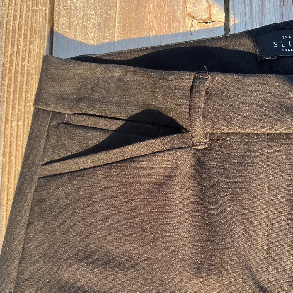 White House Black Market Black Straight-Leg Dress Pants - Picture 3 of 12